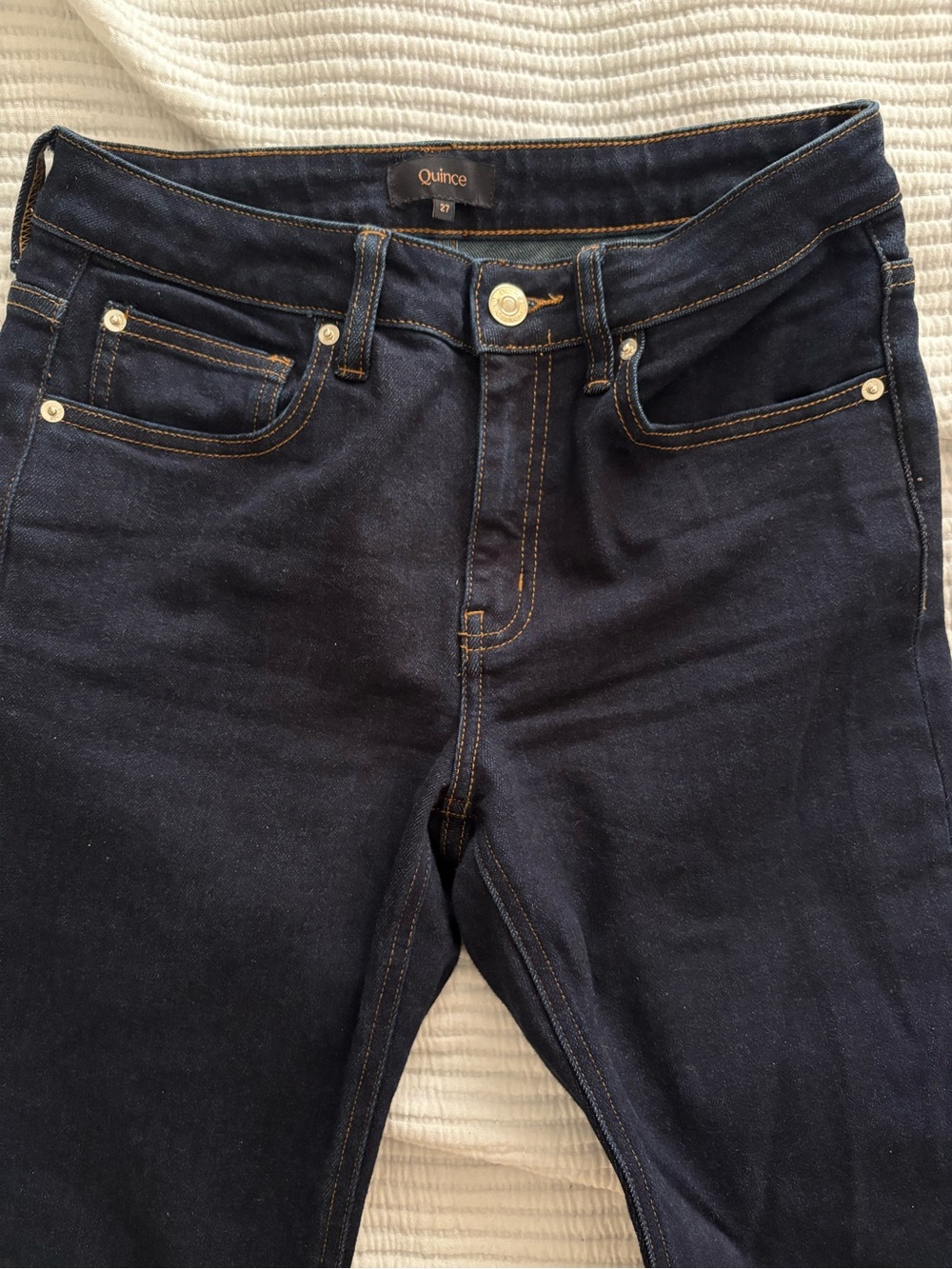 Quince Women's Dark Blue Slim Jeans